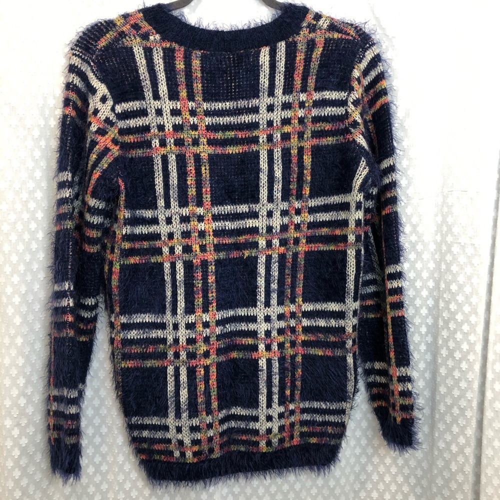 KATSUMI ASOS • Plaid eyelash sweater MEDIUM - Picture 4 of 4